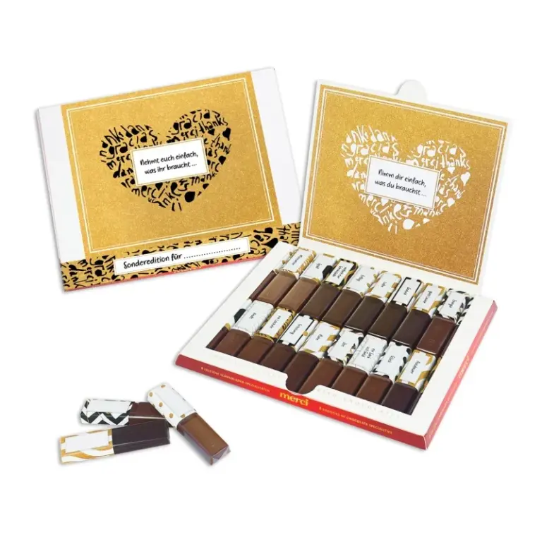 Merci-Aufkleber, Wünsche