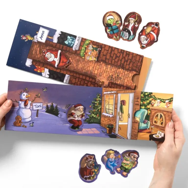 Schiebekarten Weihnachten, 2er Set